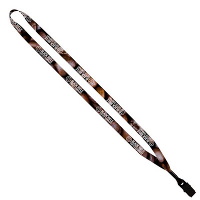 1/2" Dye-Sublimated Lanyard with Metal Crimp and Bulldog Clip