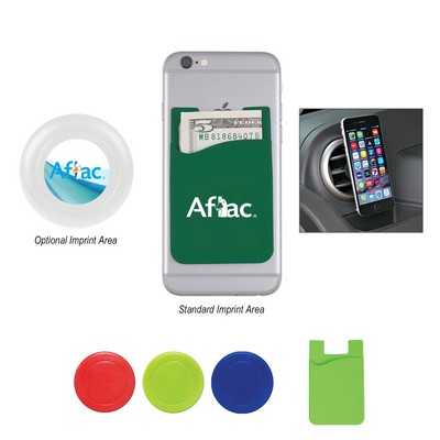 Silicone Magnetic Auto Air Vent Phone Wallet