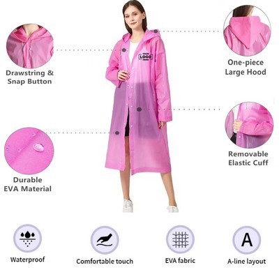 Adult Disposable EVA Raincoat for Outdoor Travel