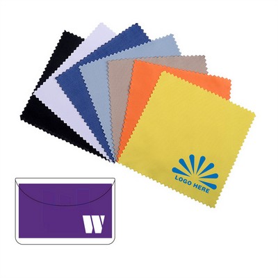 Full Color Microfiber Cleaning Cloth with Clear PVC Case