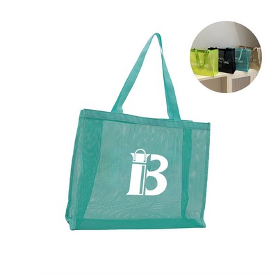 Large Capacity Sheer Mesh Beach Tote Bag
