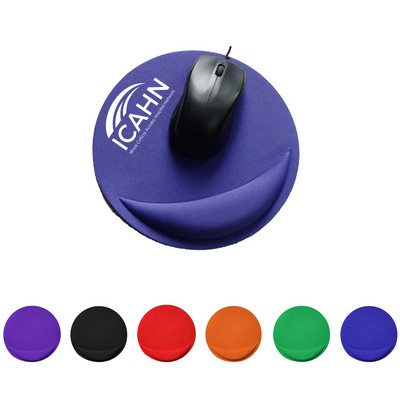 Round Mouse Pad w/Wrist Rest
