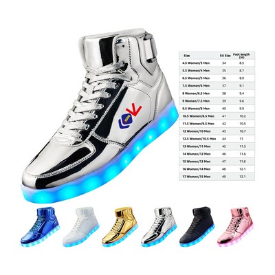 LED Sneakers USB Rechargeable Glowing Luminous Shoes