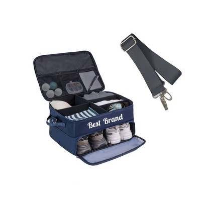 Waterproof Golf Shoe Organizer Bag With Adjustable Strap