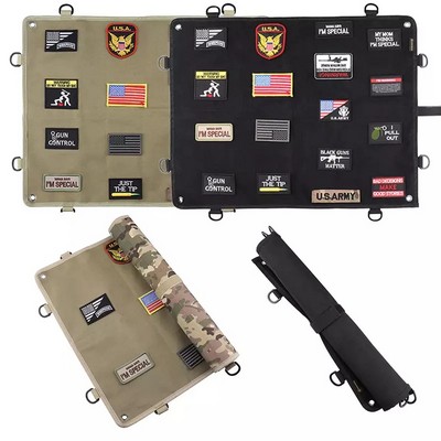 Tactical Patch Board Display Panel Morale Holder Rolled-Up