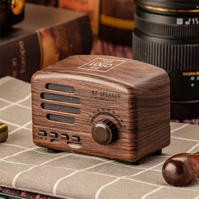 Retro Portable Bluetooth Speaker With Radio