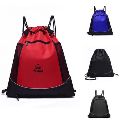 Waterproof Oxford Basketball Mesh Backpack With Hidden Pocket