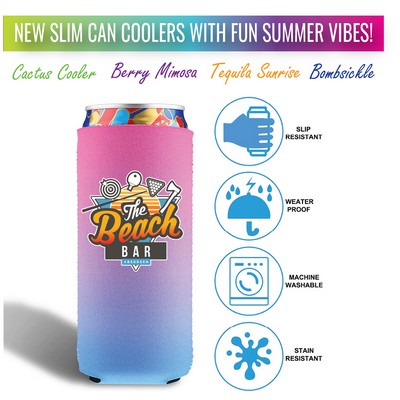 Slim Can Cooler Full Color-FUN COLORS