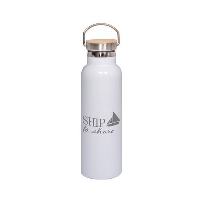 20oz Vacuum Insulated Water Bottle With Bamboo Lid