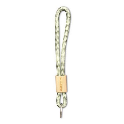 14½" Rectangular Bamboo Connector w/Wristlet Key Tag