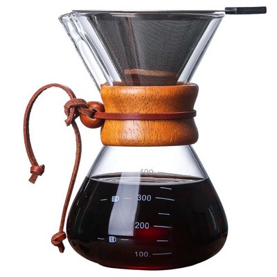 Pour Over Coffee Maker With Stainless Steel Filter 400ml/14oz