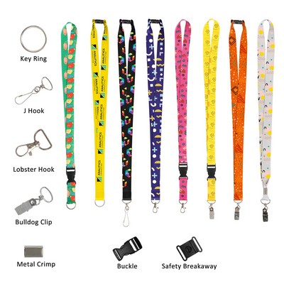 3/4" Custom Polyester Lanyard