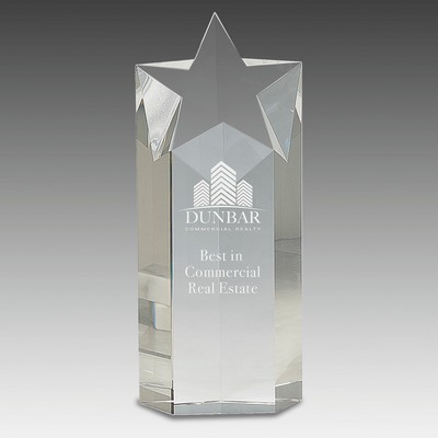 10" Clear Crystal Star Column