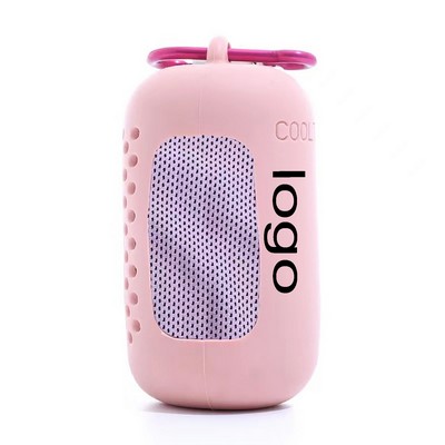 Portable Microfiber Cooling Towel with Silicone Case