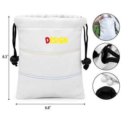 Golf Leather Valuables Pouch