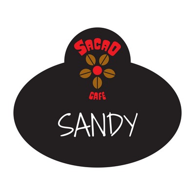 Full Color Name Badge w/Personalization (2.5"x3") Rectangle w/Oval Bump