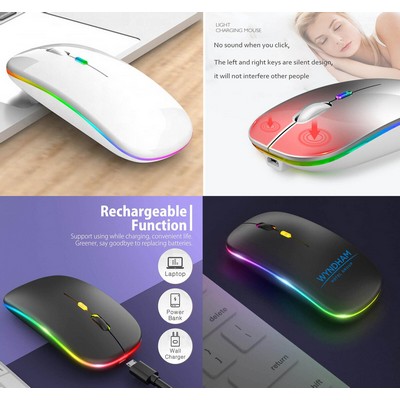 Promotek iBank® Bluetooth Wireless Mouse, LED Slim Dual Mode (Bluetooth 5.1 and 2.4G Wireless)