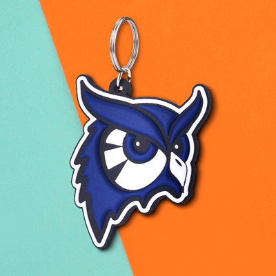 0.75" Custom 3D PVC Keychain