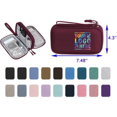 Portable Travel Cable Organizer Bag