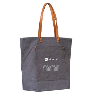 Sands Cotton Canvas Tote - 17.32"x13.77"x5.9"