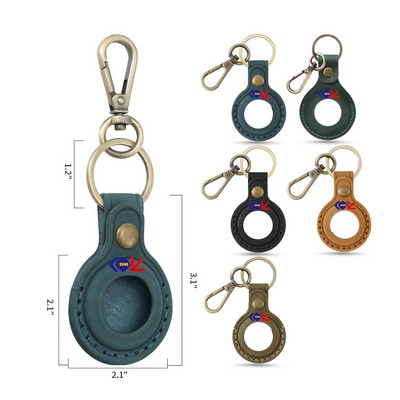 Leather Tag Holder Keychain
