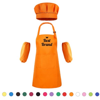 24"×18" Children's 3 - Piece Apron, Hat & Sleevelet Set