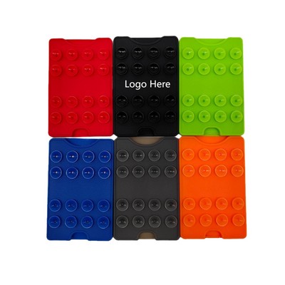 Silicone Phone Wallet W/Suction Holder