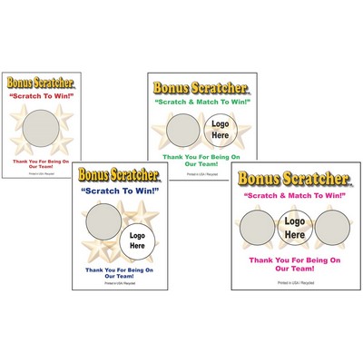 Semi Custom Scratcher Cards - Colors (4.25"x5.50")