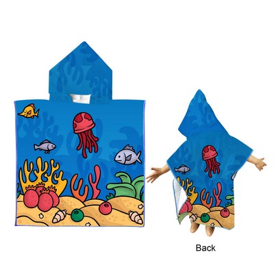 Free Shipping Full Color Microfiber Children Hooded Towel - 24 x 48
