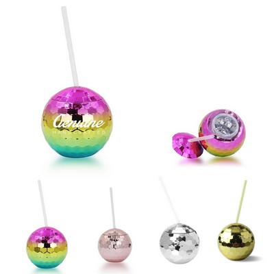 20oz Discoball Water Bottle with Straw