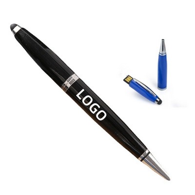 3 In 1 Custom Multi Functional Metal Stylus Ballpoint Pen w/16GB USB Flash Drive MOQ100PCS