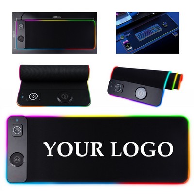 RGB Gaming LED Mouse Pad With Wireless Charging For Earpod
