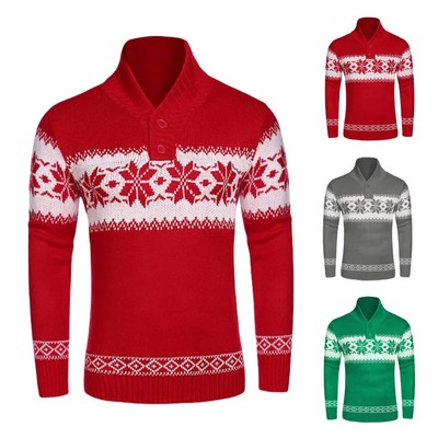 Men's Stand Collar Sweater