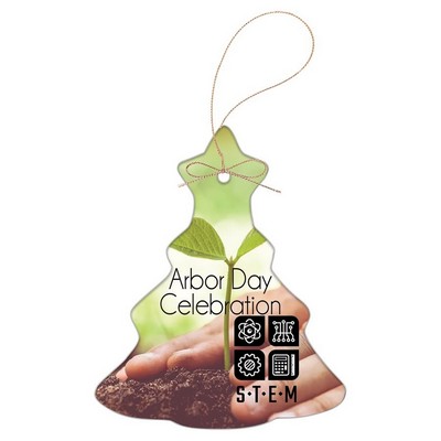 3.25" White Sublimatable Christmas Tree Ceramic Ornament