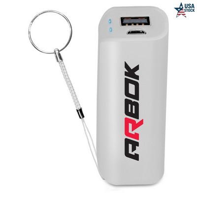 1200mAh Compact Power Bank With Keychain Included