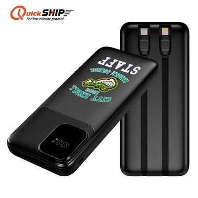 Houston Dual Cord Power Bank 10000-10000mAh