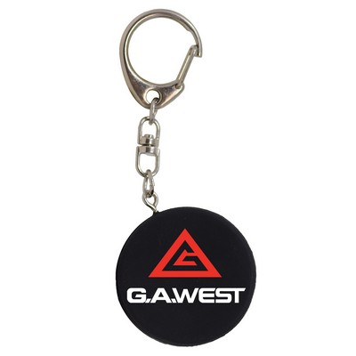 Hockey Puck Key Chain