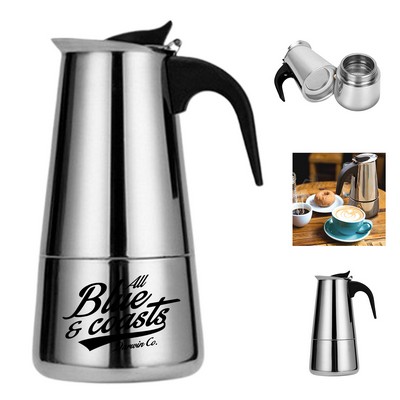 6.5 Oz Stainless Steel Moka Pot