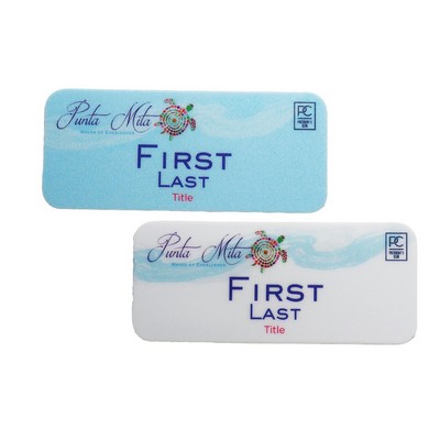 Full Color Name Badge w/Personalization (1.5"x3.5") Rectangle