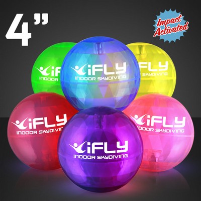 Custom Printed Super Sized Air Bounce Ball w/ Blue Led LED Lights