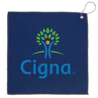 12" x 12" Recycled Golf Towel w/Carabiner
