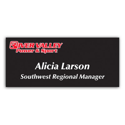 Full Color Name Badge W/Personalization (1.75"X4") Rectangle
