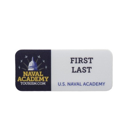 Full Color Name Badge w/Personalization (1.25"x3.5") Rectangle