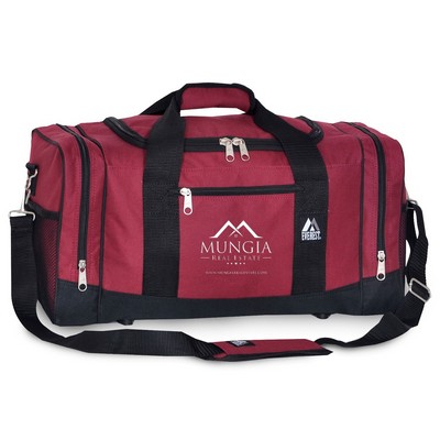 Everest Burgundy Red/Black Sporty Duffel Gear Bag