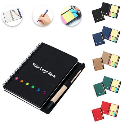 Kraft Spiral Notebook with Insert Pen