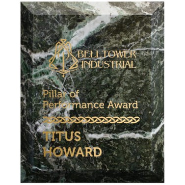 Green Marble Plaque (7"x9")