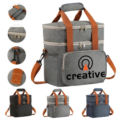 Double Insulated w/ Pockets & Strap Lunch Cooler Bag