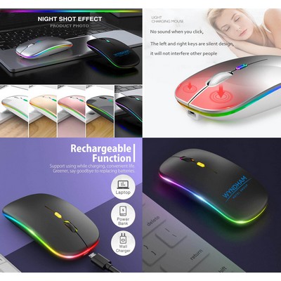 Promotek iBank® Bluetooth Wireless Mouse, LED Slim Dual Mode (Bluetooth 5.1 and 2.4G Wireless)