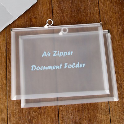 A4 Zipper Document Folder Clear Envelope