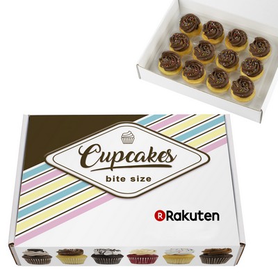 Signature Bite-Size Vanilla Cupcakes w/Chocolate Topping